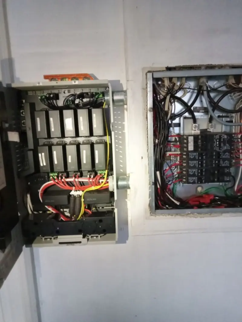 Electrical panel upgrade completed for Security Camera Wiring in Midlothian